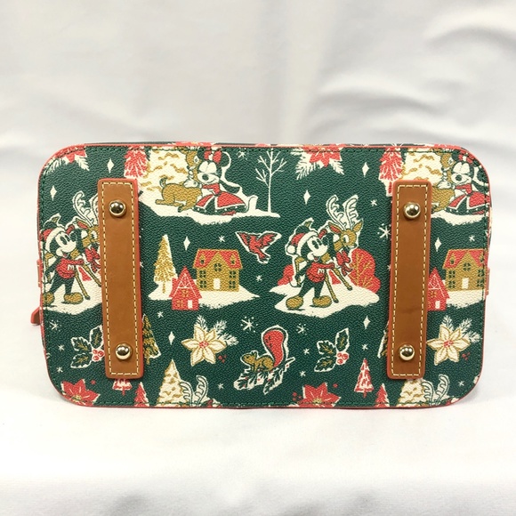 2022 Disney Dooney & Bourke Mickey & Minnie Christmas Holiday Satchel Bag A NEW - Picture 5 of 6